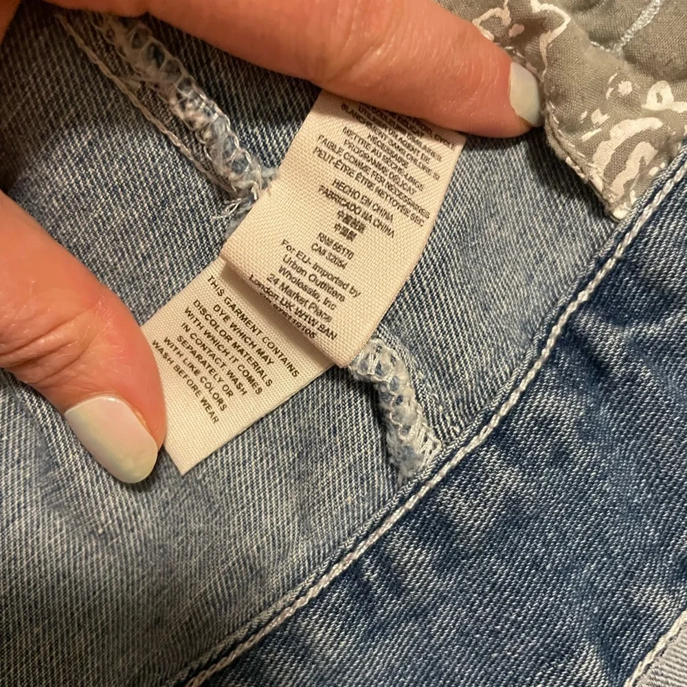 Free People Light Blue Denim Jacket - Women's Jean Trucker - Picture 7 of 10